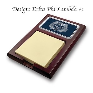 Delta Phi Lambda Wooden Desk Organizer