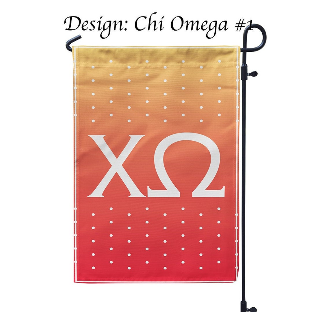Chi Omega Garden Flag Banner - Etsy