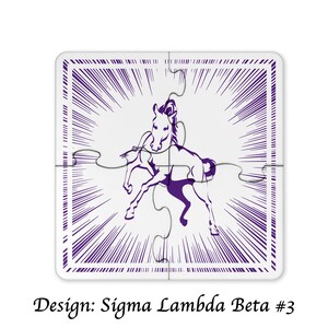 Sigma Lambda Beta Beverage Jigsaw Puzzle Coasters Square (Set da 4) Sigma Lambda Beta #3