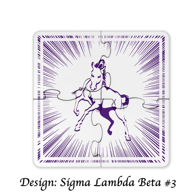 Sigma Lambda Beta Beverage Jigsaw Puzzle Coasters Square (Set da 4) Sigma Lambda Beta #3