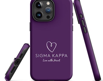 Sigma Kappa Sorority iPhone Case, Official Licensed Greek Matte Protective Phone Cover, Gift for Brother
