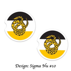 Sigma Nu Car Cup Holder Coasters Sandstone (Set of 2)