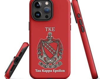 Tau Kappa Epsilon Fraternity iPhone Case, Official Licensed Greek Matte Protective Phone Cover, Gift for Brother