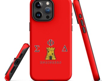 Sigma Phi Delta Fraternity iPhone Case, Official Licensed Greek Matte Protective Phone Cover, Gift for Brother