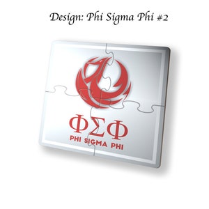 Phi Sigma Phi Beverage Jigsaw Puzzle Coasters Square (Set of 4)