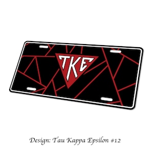 Tau Kappa Epsilon Dekoratives Nummernschild aus Aluminium