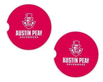 Austin Peay State University Car Cup Holder Coasters Sandstone (Set of 2)