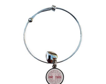 Troy University Round Adjustable Bracelet