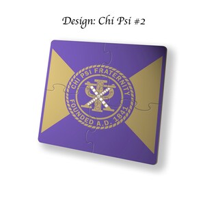 Chi Psi Beverage Jigsaw Puzzle Coasters Square (Set of 4)