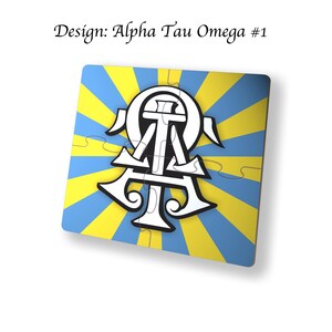Alpha Tau Omega Beverage Jigsaw Puzzle Coasters Square (Set of 4)