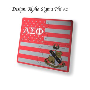 Alpha Sigma Phi Beverage Jigsaw Puzzle Coasters Square (Set of 4)