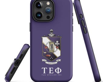 Tau Epsilon Phi Fraternity iPhone Case, Official Licensed Greek Matte Protective Phone Cover, Gift for Brother
