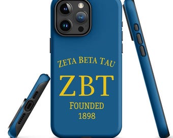 Zeta Beta Tau Fraternity iPhone Case, Official Licensed Greek Matte Protective Phone Cover, Gift for Brother