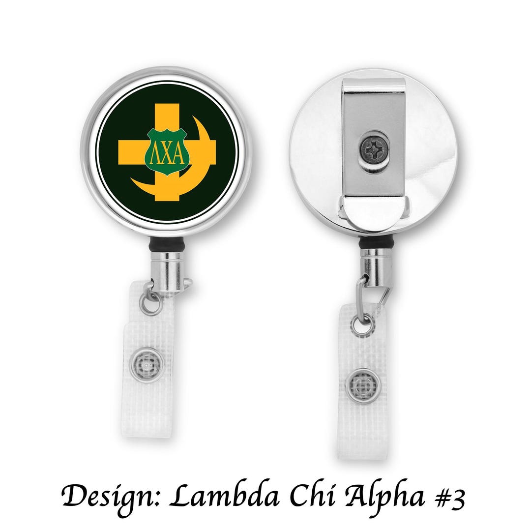 Lambda Chi Alpha Retractable ID Badge Reel Holder - Etsy