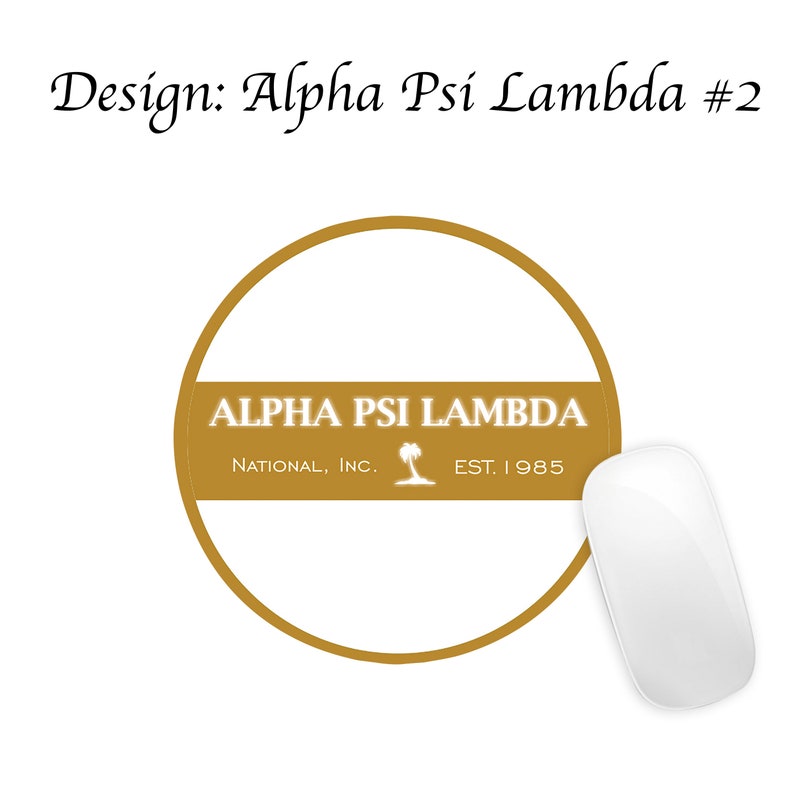 Alpha Psi Lambda Mousepad Round Alpha Psi Lambda #2