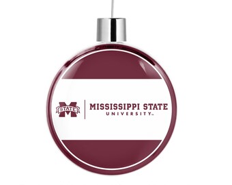 Mississippi State University Round Flat Ornament