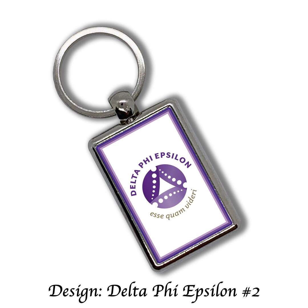 Delta Phi Epsilon Key Chain Metallic - Etsy
