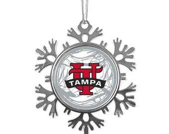 University of Tampa Snowflake Metal Ornament