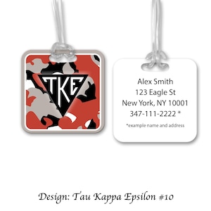 Tau Kappa Epsilon Aluminum Bag Tag