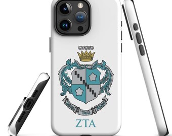 Zeta Tau Alpha Sorority iPhone Case, Official Licensed Greek Matte Protective Phone Cover, Gift for Brother