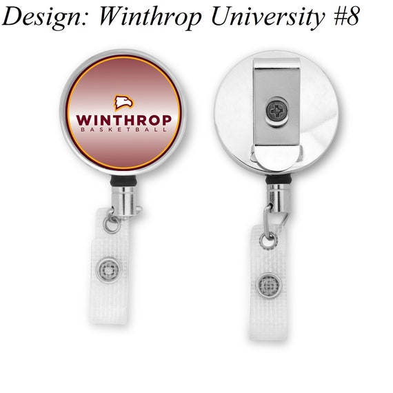 Winthrop University Retractable ID Badge Reel Holder 
