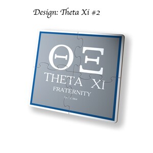 Theta Xi Beverage Jigsaw Puzzle Coasters Square (Set of 4)