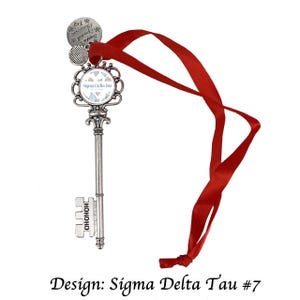 Sigma Delta Tau Christmas Ornament Santa Magic Key