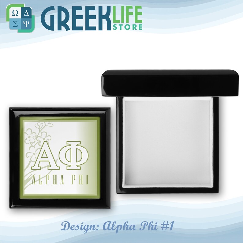 Alpha Phi Wooden Keepsake Box