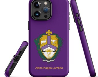 Cover per iPhone della confraternita Alpha Kappa Lambda, cover protettiva opaca ufficiale con licenza greca, regalo per fratello