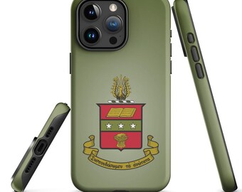 Cover per iPhone della confraternita Alpha Chi Omega, cover protettiva opaca ufficiale con licenza greca, regalo per fratello