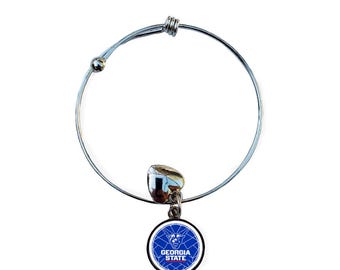 Georgia State University Round Adjustable Bracelet