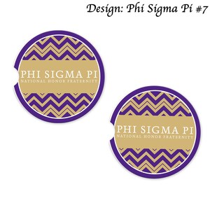 Phi Sigma Pi Car Cup Holder Coasters Sandstone (Set of 2)