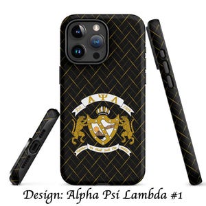 Alpha Psi Lambda Fraternity iPhone Case, Official Licensed Greek Matte Protective Phone Cover, Gift for Brother