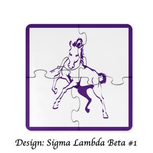Sigma Lambda Beta-drankpuzzelonderzetters vierkant (set van 4)