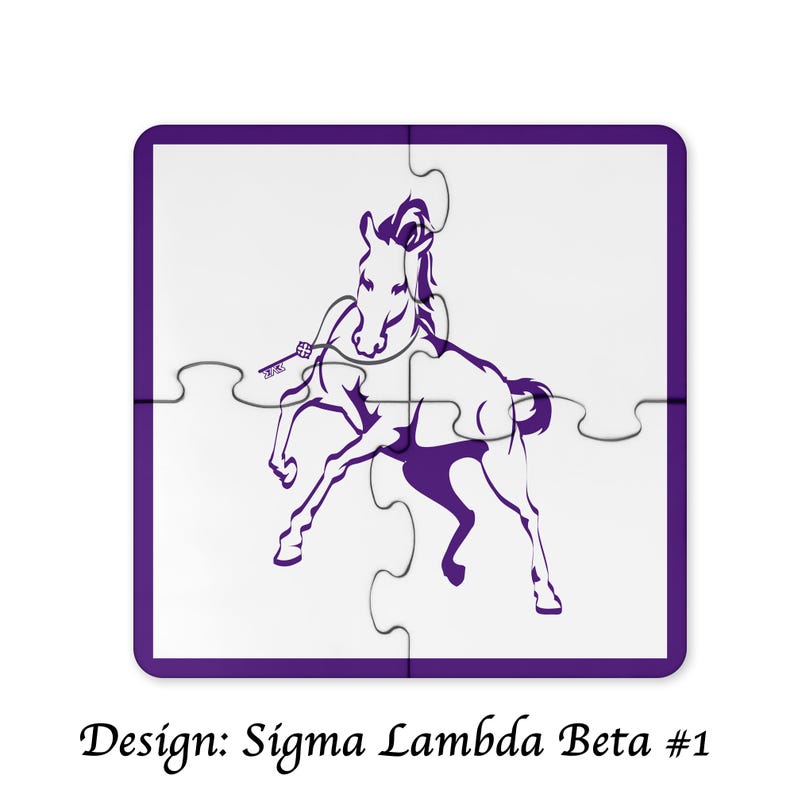 Sigma Lambda Beta Beverage Jigsaw Puzzle Coasters Square (Set da 4) Sigma Lambda Beta #1