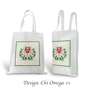 Chi Omega Canvas Tote Bag