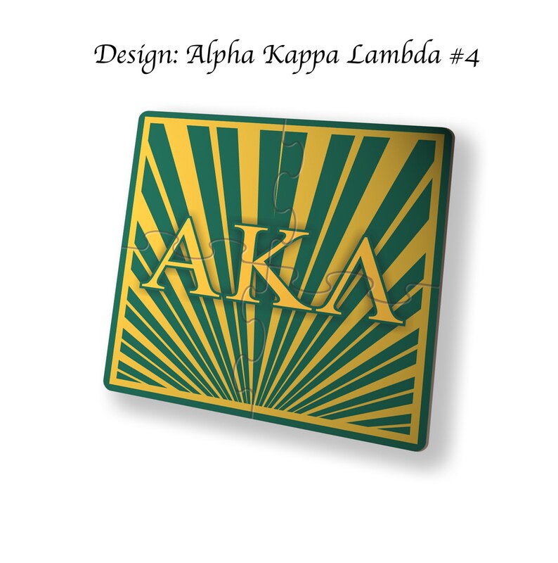 Alpha Kappa Lambda Beverage Jigsaw Puzzle Coasters Square (Set of 4) Alpha Kappa Lambda#4