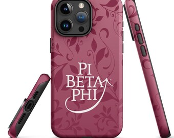 Pi Beta Phi Sorority iPhone Case, Official Licensed Greek Matte Protective Phone Cover, Gift for Brother