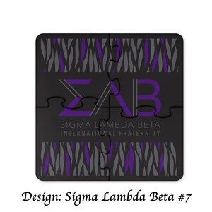 Sigma Lambda Beta Beverage Jigsaw Puzzle Coasters Square (Set da 4) Sigma Lambda Beta #7