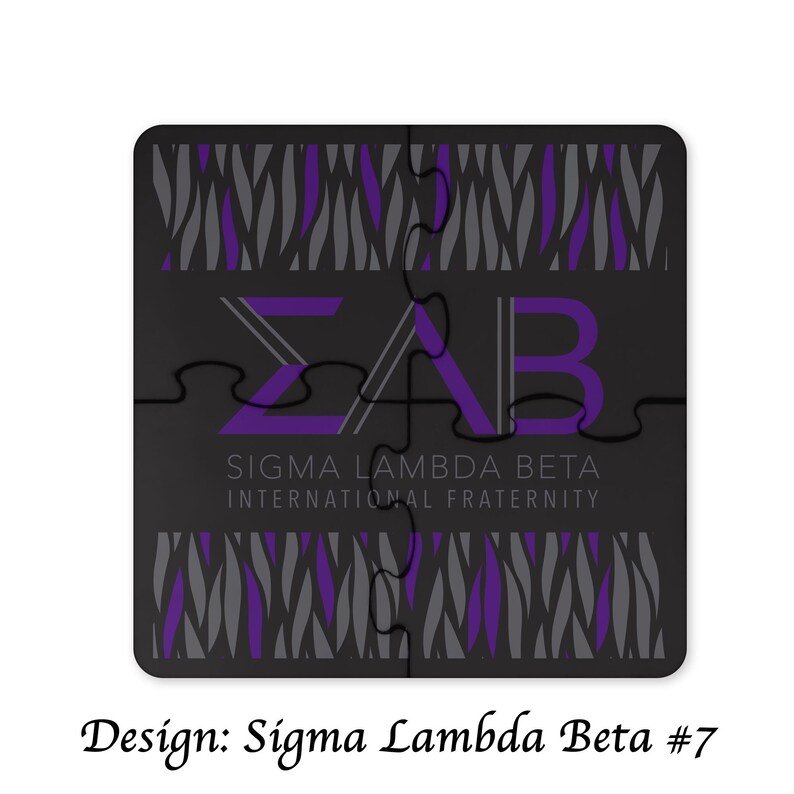 Sigma Lambda Beta Beverage Jigsaw Puzzle Coasters Square (Set da 4) Sigma Lambda Beta #7