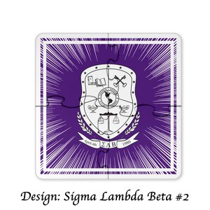 Sigma Lambda Beta Beverage Jigsaw Puzzle Coasters Square (Set da 4) Sigma Lambda Beta #2