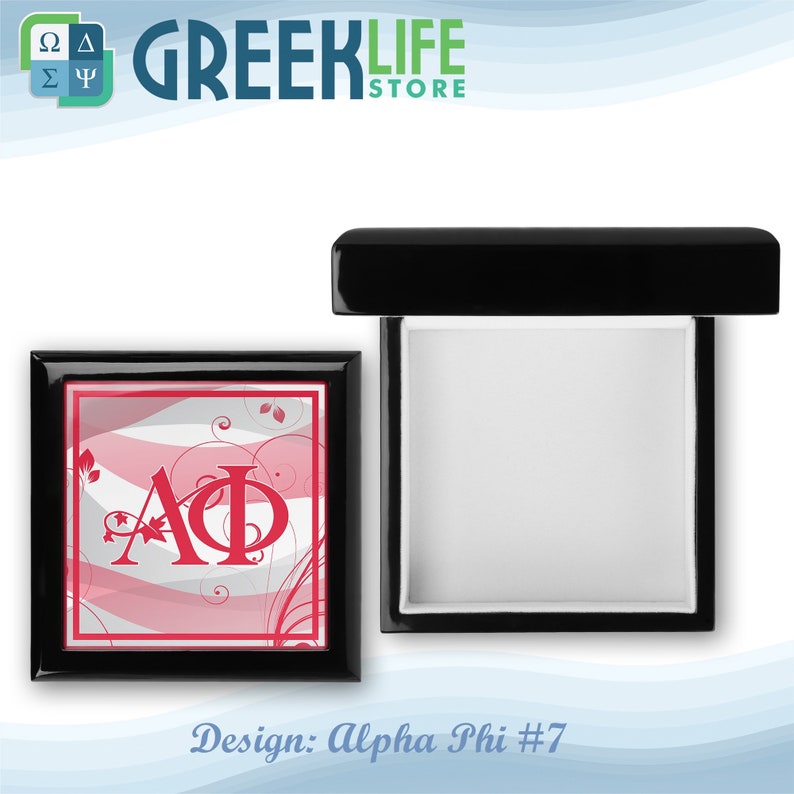 Alpha Phi Wooden Keepsake Box