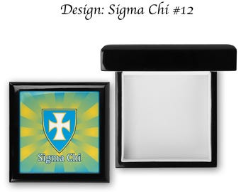 Sigma Chi houten aandenkendoos