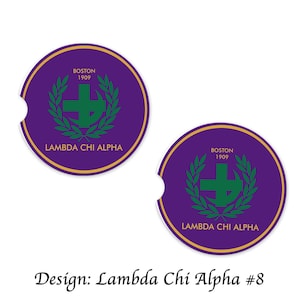 Lambda Chi Alpha Car Cup Holder Coasters Sandstone (Set of 2)