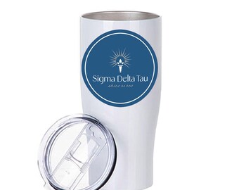 Vaso de acero inoxidable Sigma Delta Tau de 20 oz