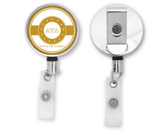 Alpha Psi Lambda Retractable ID Badge Reel Holder