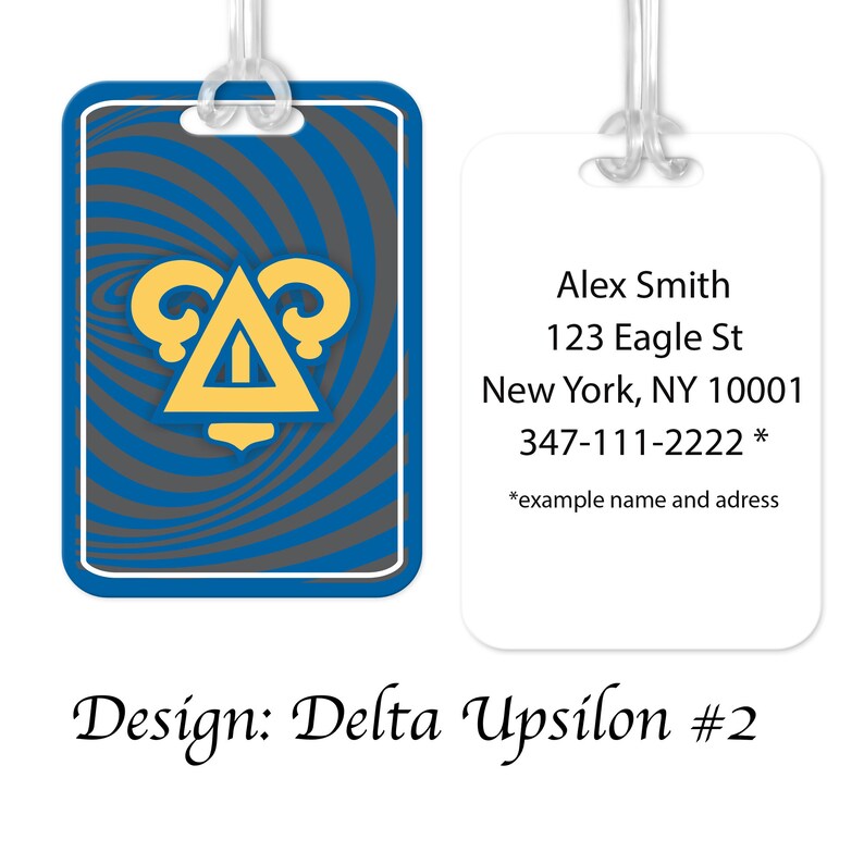 Delta Upsilon Bag Tag - Etsy