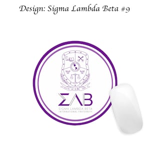 Tappetino per mouse Sigma Lambda Beta rotondo