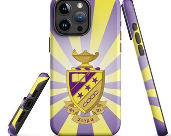 Phi Sigma Pi Fraternity iPhone Case, Official Licensed Greek Matte Protective Phone Cover, Gift for Brother