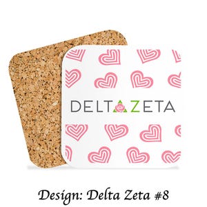 Sous-bocks carrés Delta Zeta (Ensemble de 4)